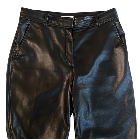 EUC Aritzia Babaton Command Crop (Ankle) Faux Leather Pants Size 10 - Picture 6 of 12